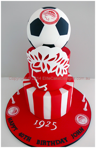 Olympiakos Soccer Team Birthday cake in Sydney